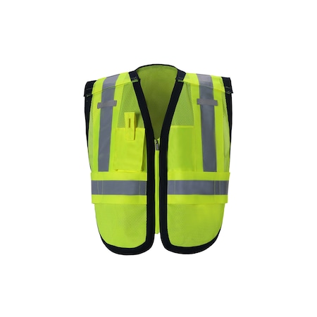 High Viz Public Safety Vest, Jumbo, Blue